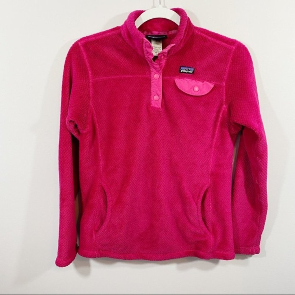 Patagonia Snap-T Pullover Girls XL Hot Pink